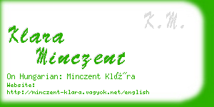 klara minczent business card